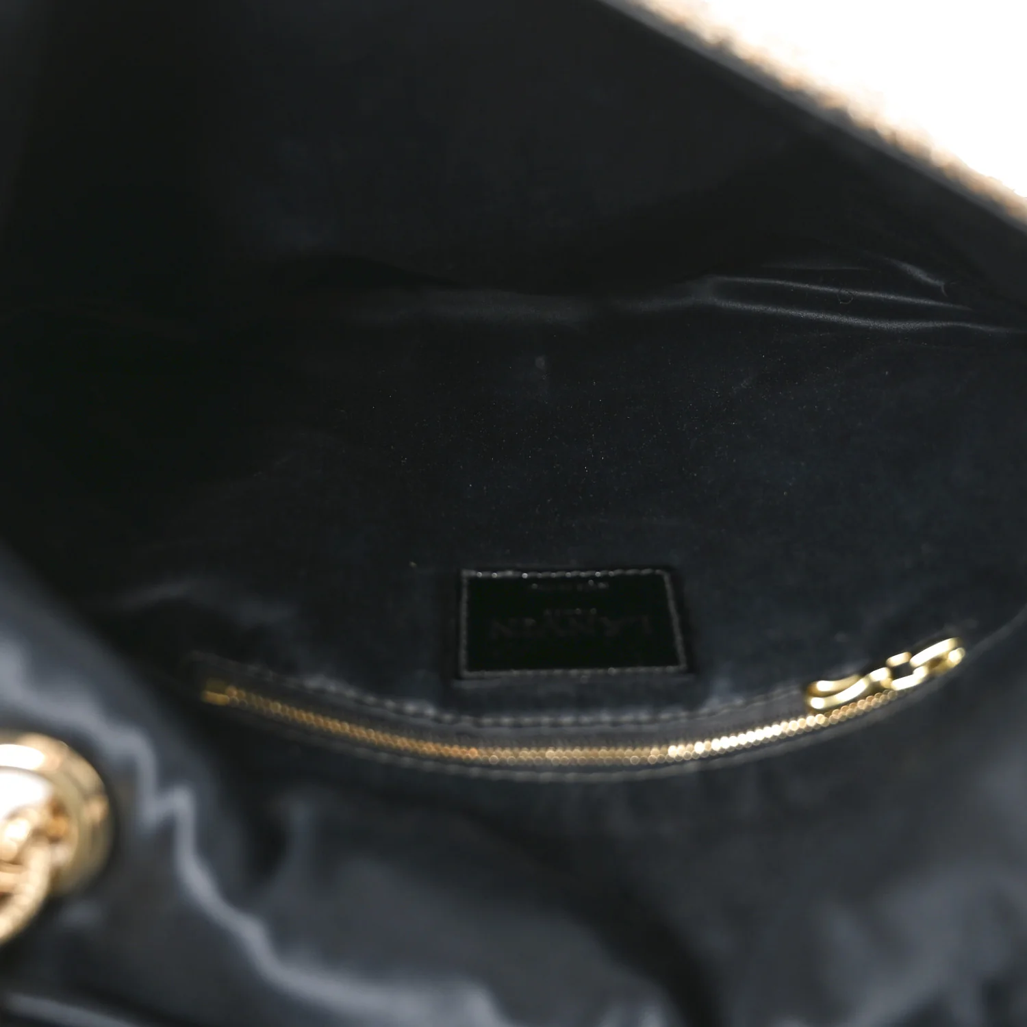 Crackled Metallic Lame Quilted Happy Partage Bag Gold - Top Club