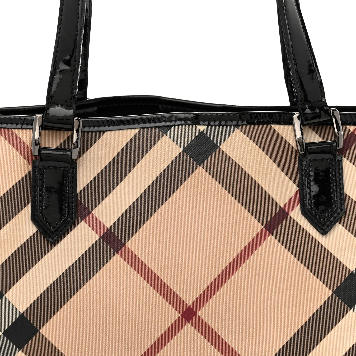 Supernova Check Small Nickie Tote Black - Top Club