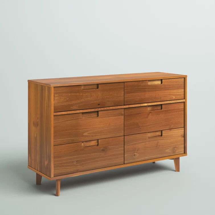 Yarber Groove 6 Drawer Double Dresser