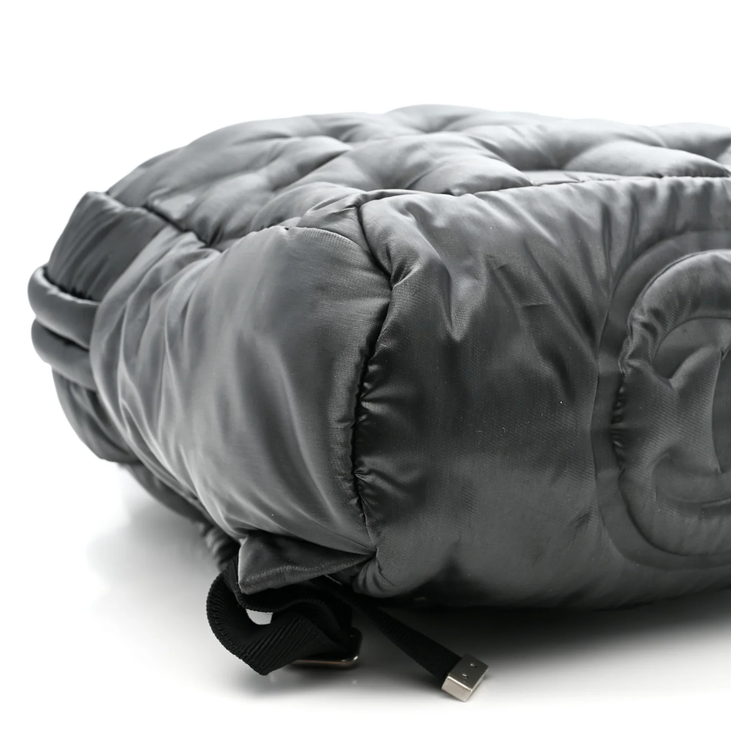 Nylon Embossed Small Doudoune Backpack Grey - Top Club