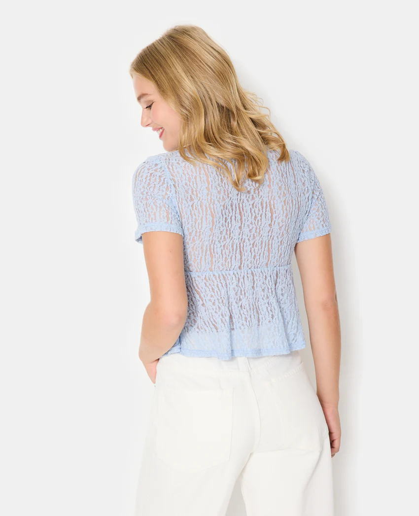 Pimkie Top en dentelle avec col V et lien coulissé