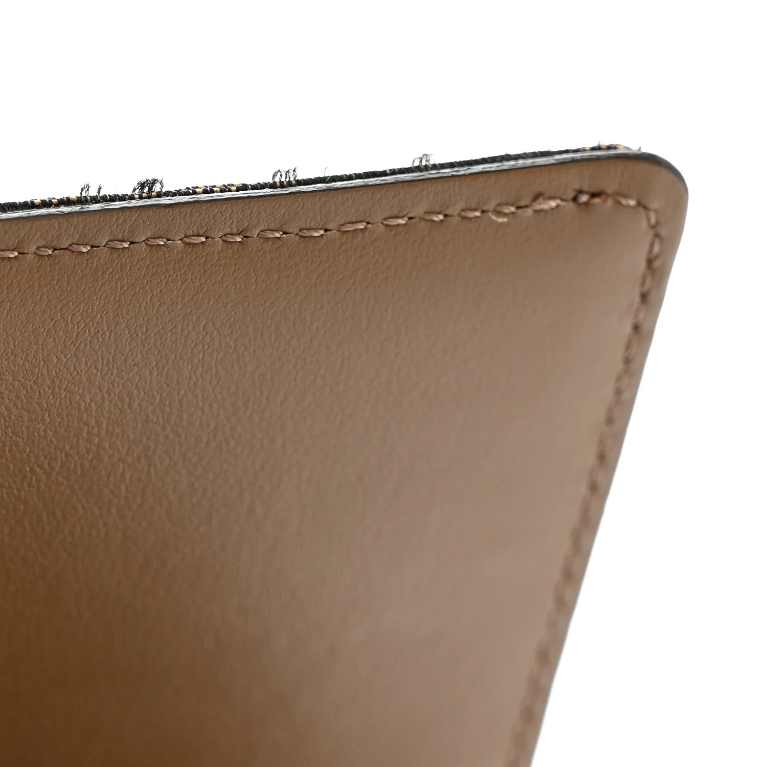 Fabric Jacquard FF 1974 Continental Wallet On Chain Tobacco Moro - Top Club