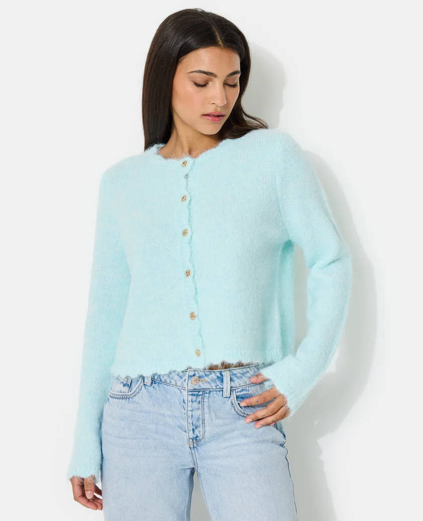 Pimkie Gilet col rond avec boutons bijoux