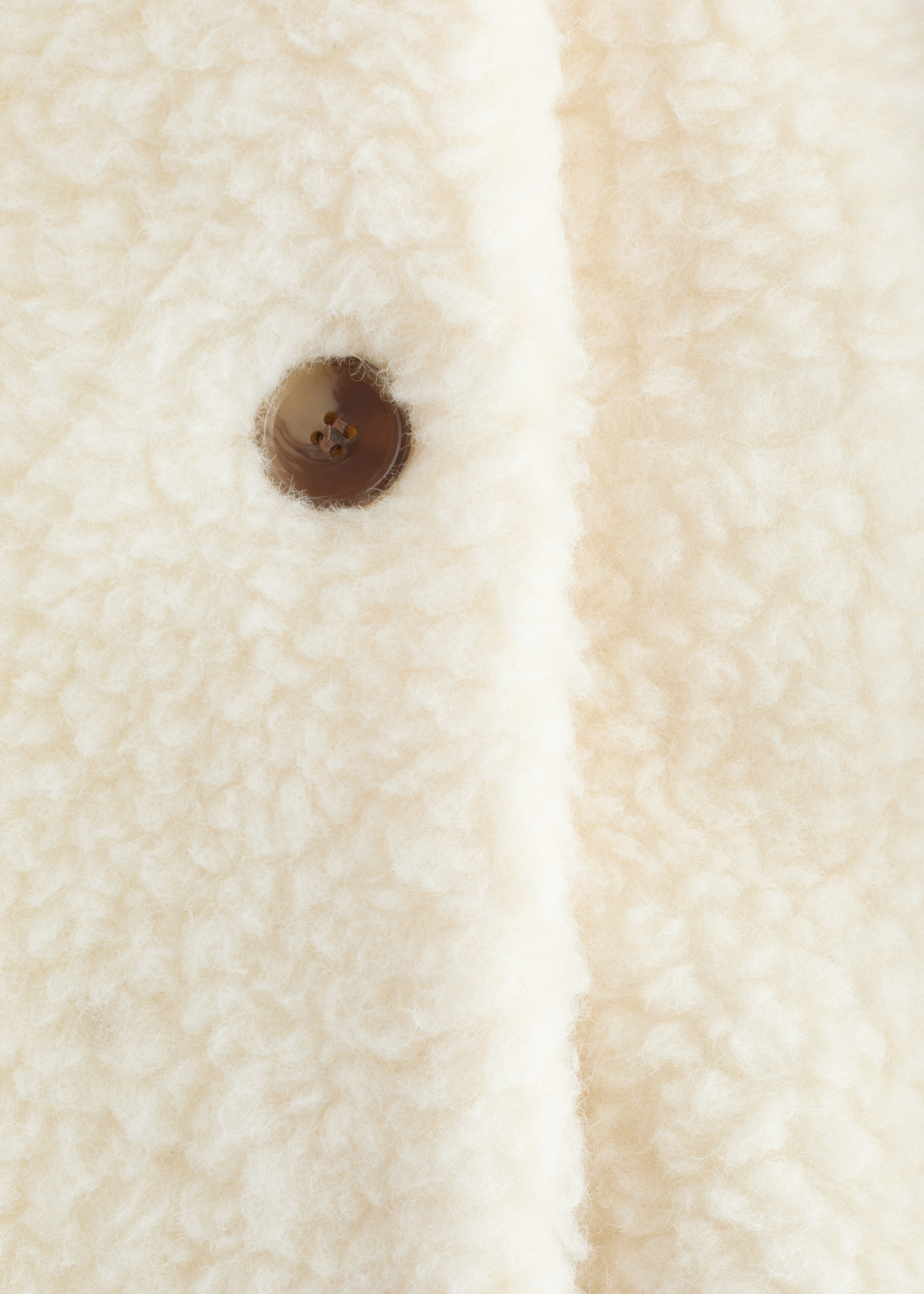 & Other Stories WOOL SHEARLING MAXI COAT