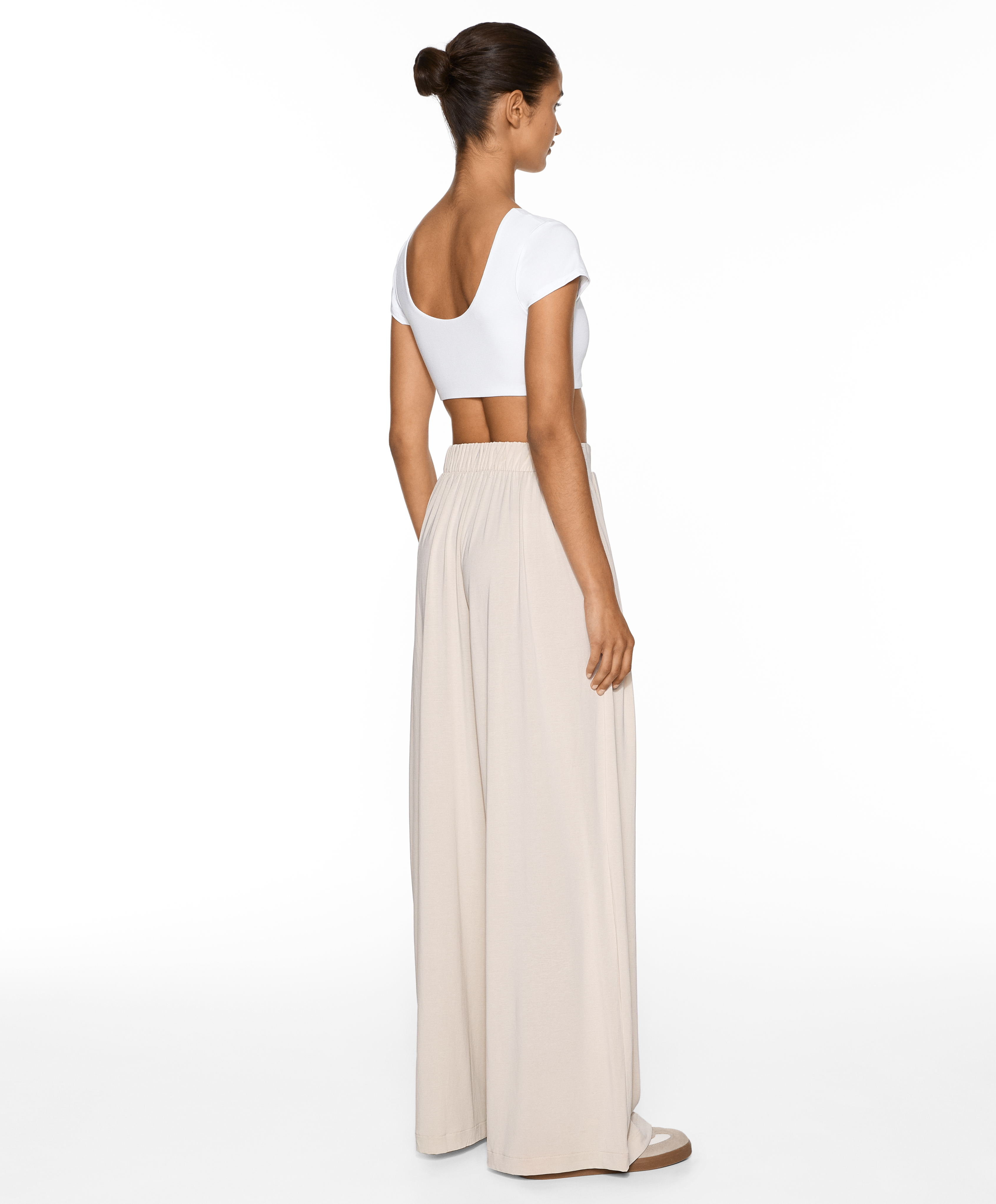 OYSHO Short-sleeved bra top with modal