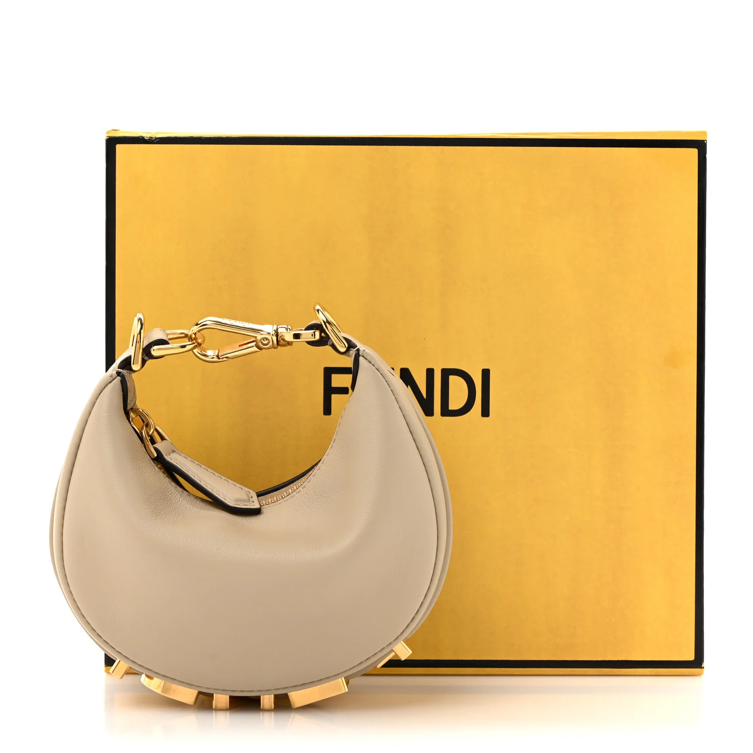 Vitello Grace Matte Nano Fendigraphy Hobo Charm Nuvola - Top Club
