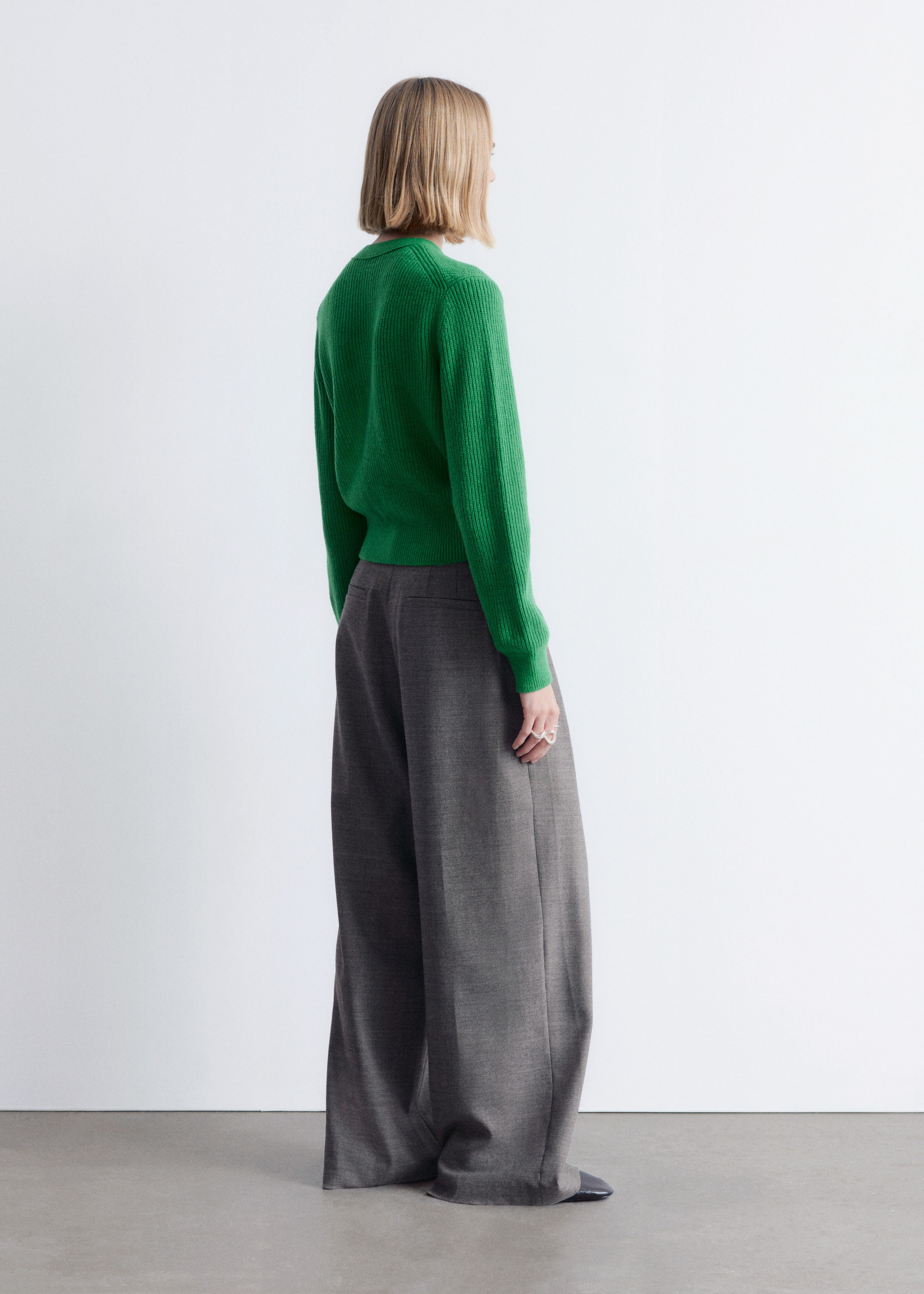 & Other Stories RIB-KNIT CARDIGAN
