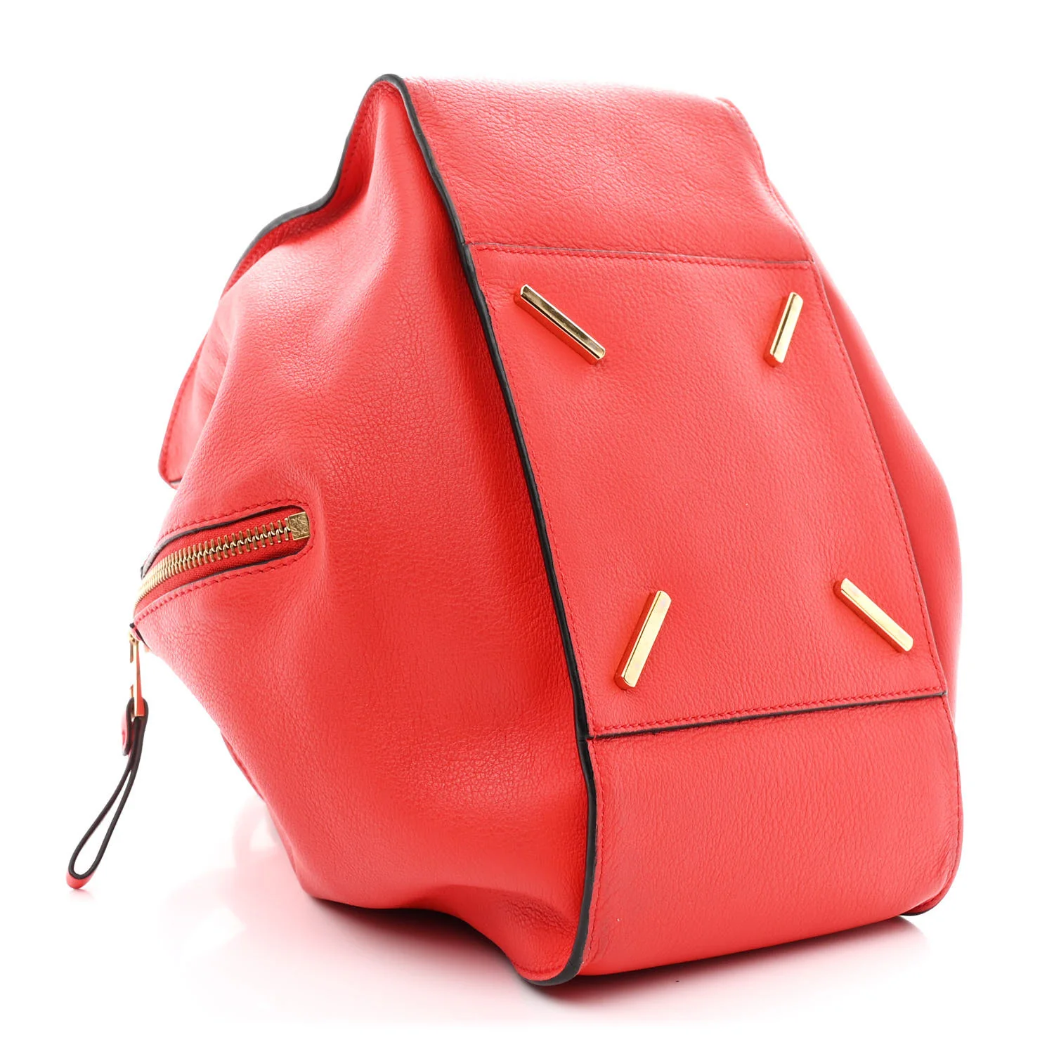 Calfskin Small Hammock Shoulder Bag Scarlet Red - Top Club