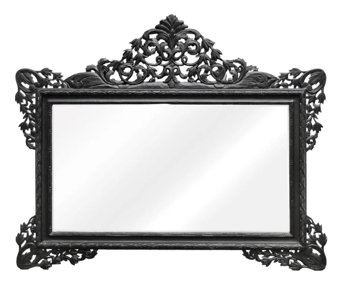 Baroque wall mirror black 190 x H. 155 cm - living room mirror in baroque style