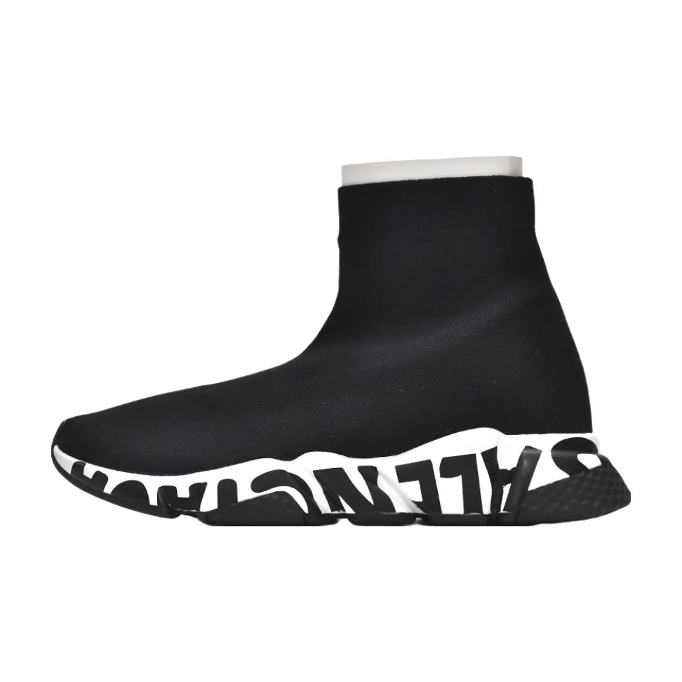 BALENCIAGA SPEED GRAFFITI TRAINER x BLACK WHITE - Sneaker Replica Workshop
