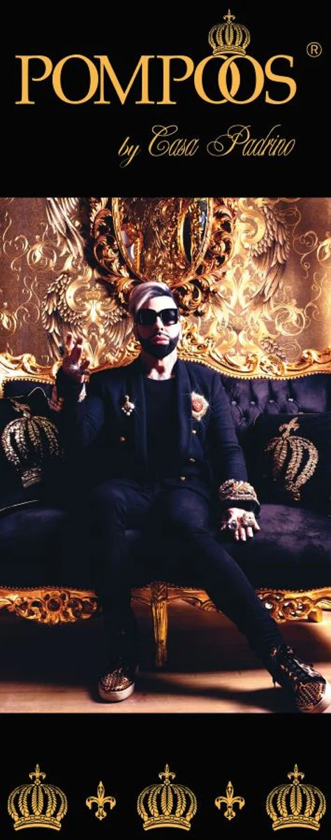 Pompöös by Luxus bathtub freestanding by Harald Glööckler pink / silver / white 1695mm with silver-colored lion feet -EXHIBITION PIECE-