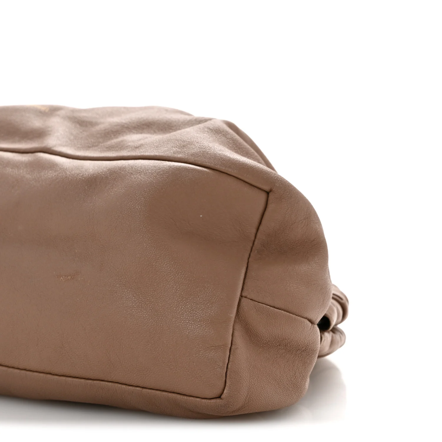 Lambskin Cloud Clutch Biscotto - Top Club