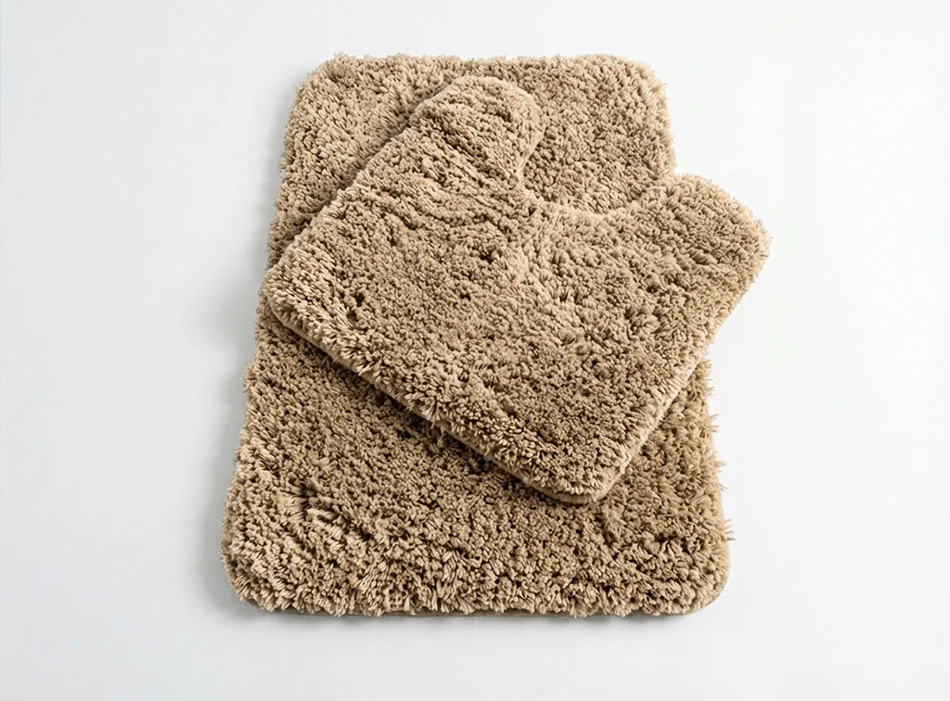 Muddy Mat® Fluffy Bathroom Rugs 2 Piece Set, Soft Absorbent Microfiber Bath Mats, Non Slip, Quick Dry, Machine Washable for Floor, Tub, Shower & Toilet, 20