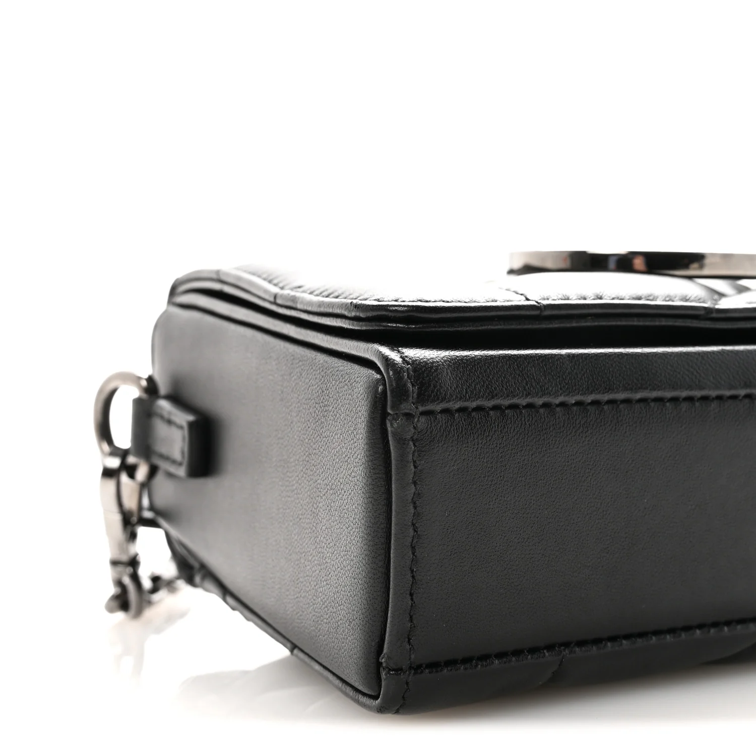 Lambskin Maxi Cannage Small 30 Montaigne Chain Top Handle Bag Black - Top Club