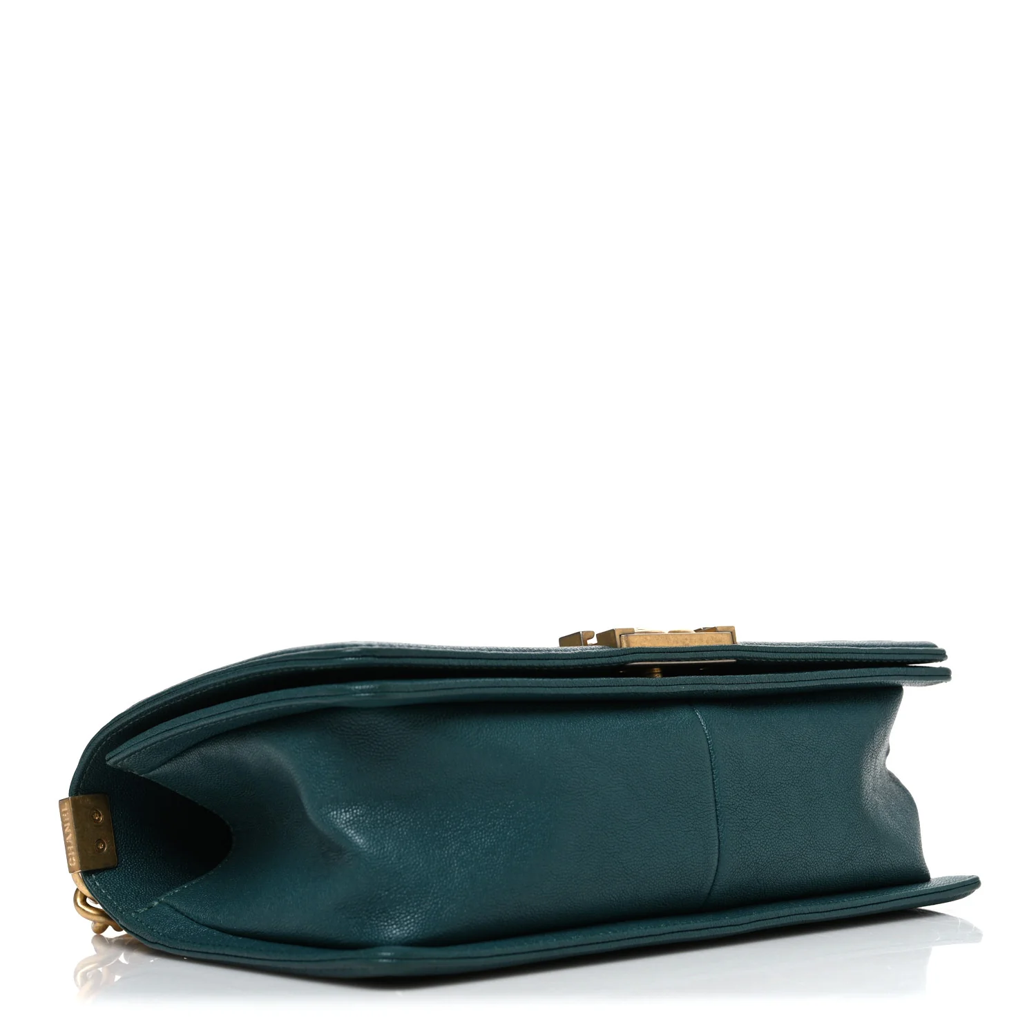 Caviar Quilted Medium Boy Flap Dark Green - Top Club
