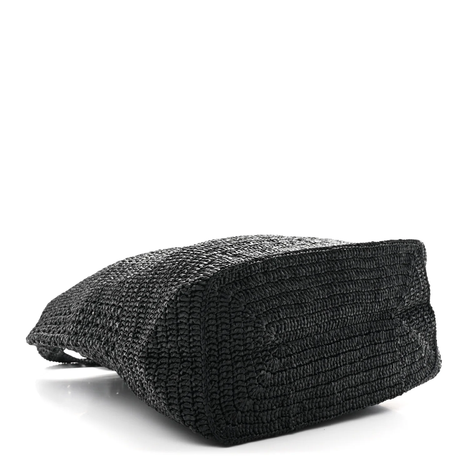 Raffia Monogram Le 5 A 7 Medium Tote Black - Top Club