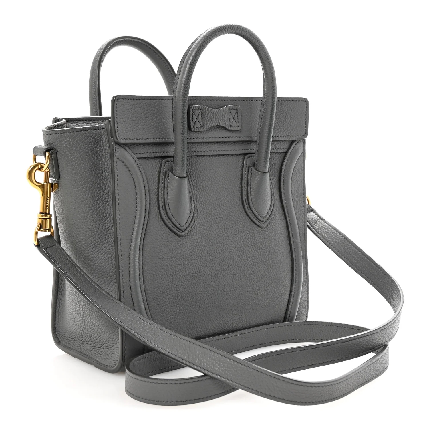 Baby Drummed Calfskin Nano Luggage Kohl - Top Club