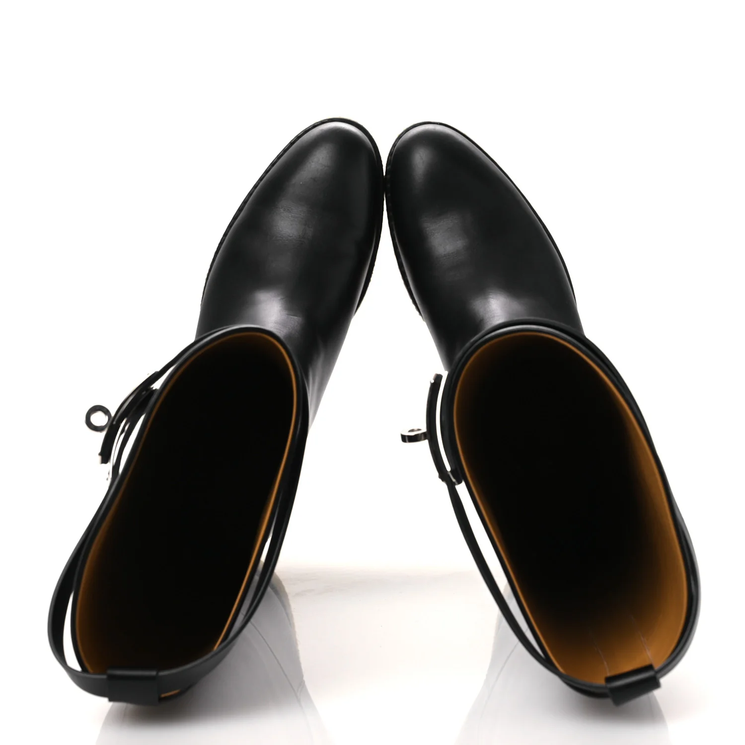 Calfskin Faustine Boots 38 Black