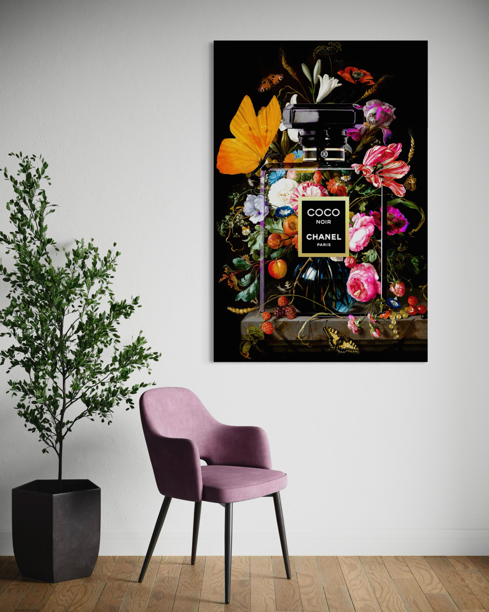 Plexiglas schilderij 'Coco Butterfly' 80x120 cm