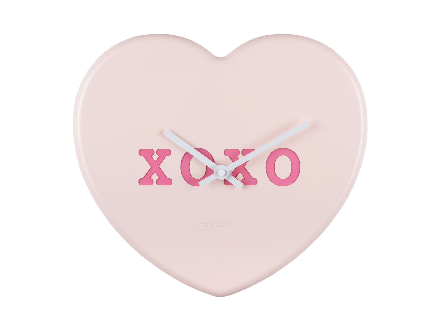 Wall clock Heart Candy soft pink