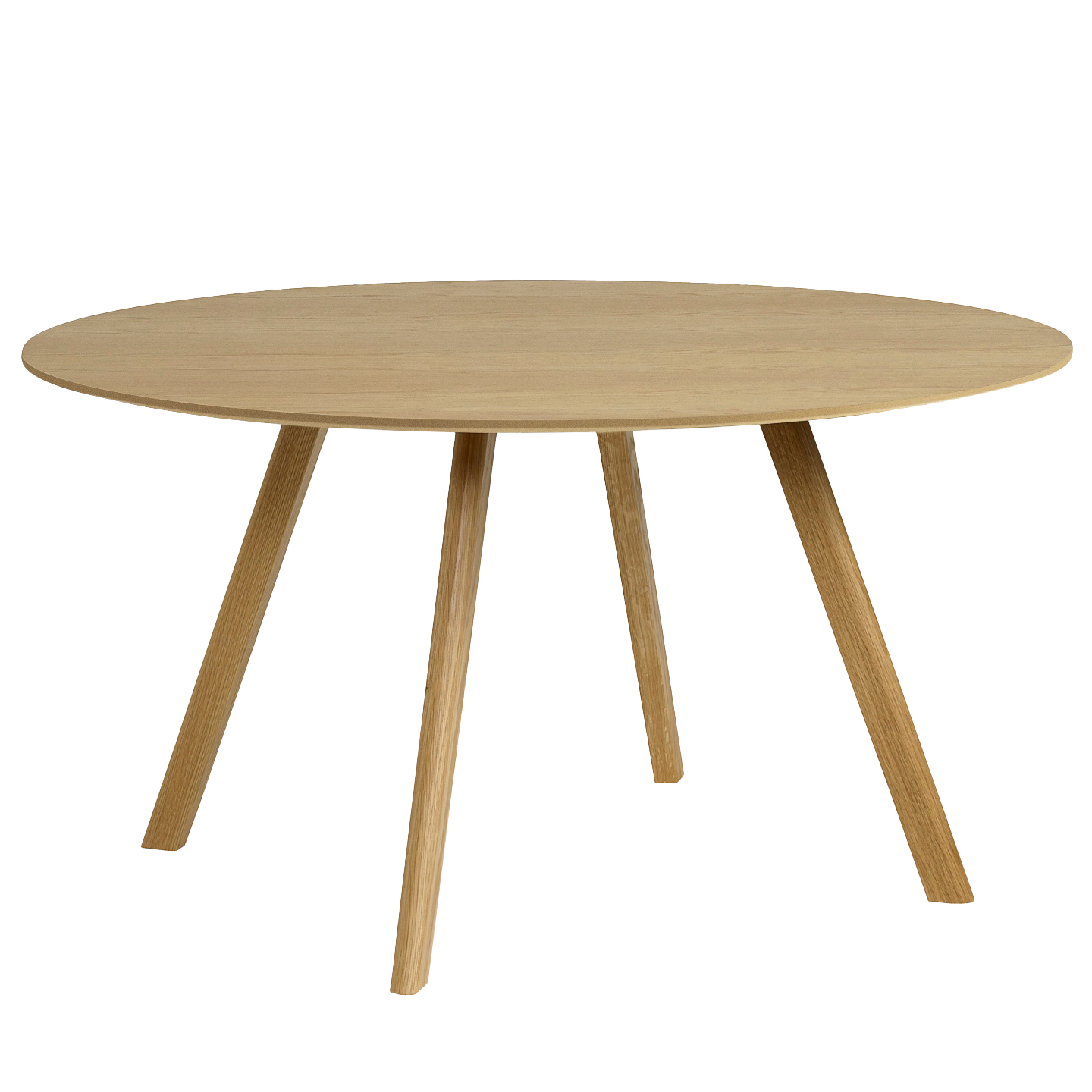 Eettafel CPH 25 Ø140 mat gelakt onderstel mat gelakt blad