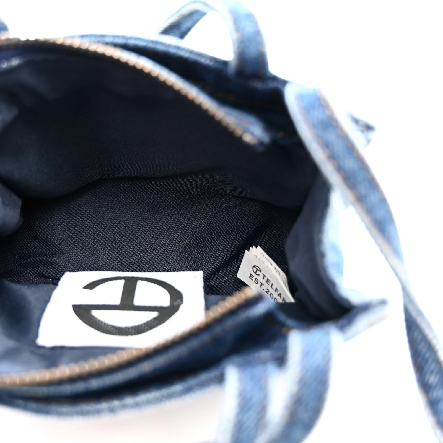 Denim Small Shopping Bag Blue - Top Club
