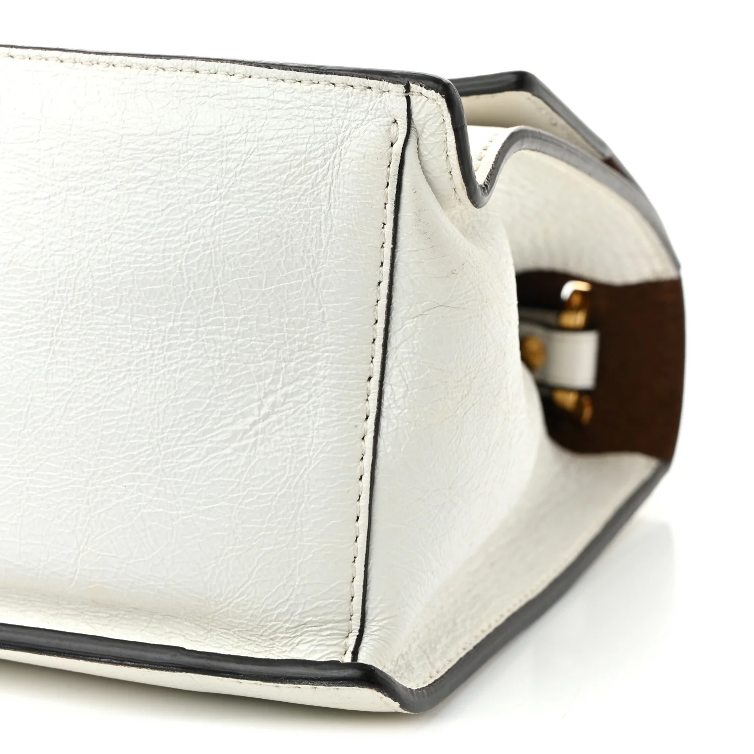 Agnello Old Shine F is Fendi Kan U Shoulder Bag White - Top Club