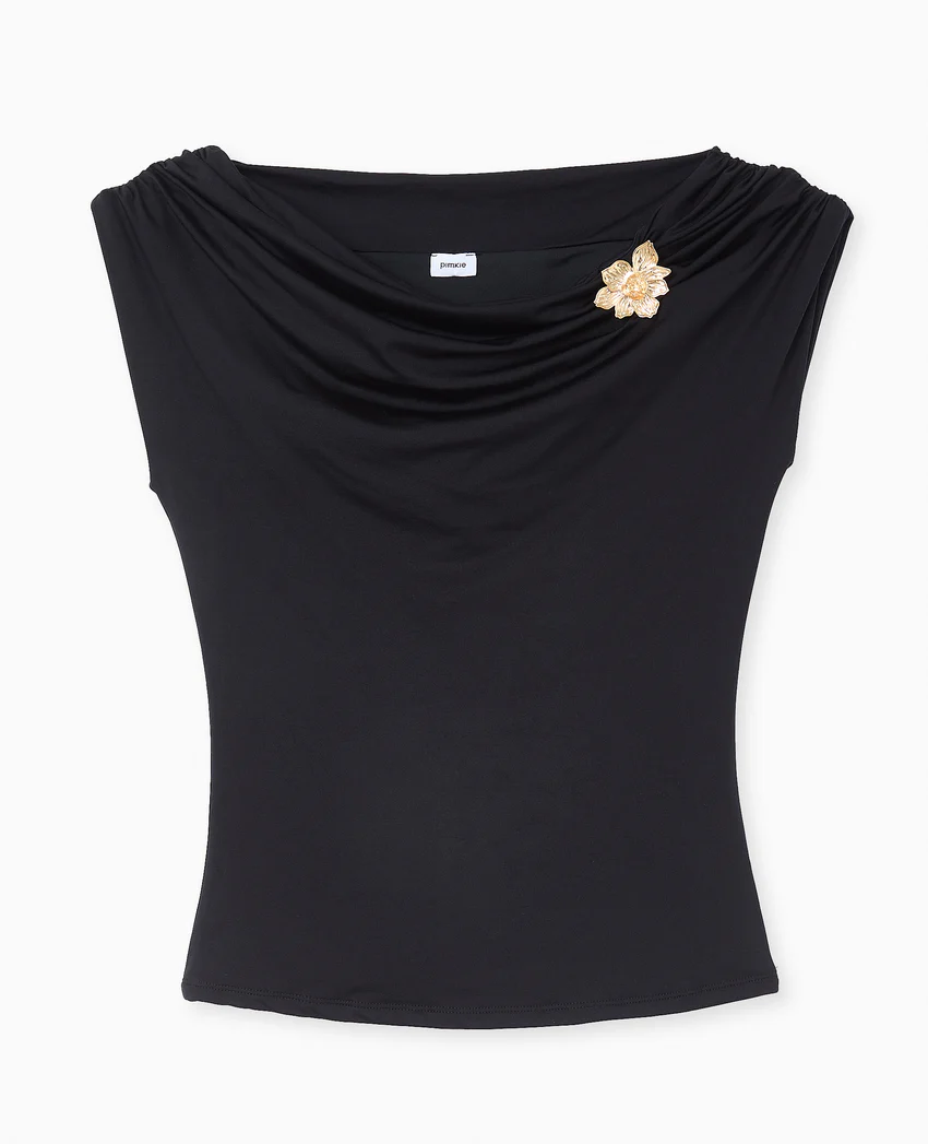 Pimkie Top sans manches avec effet drapé et détail bijou