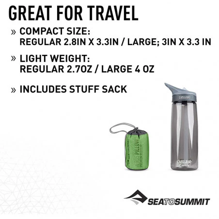 Sea to Summit Eros Premium Pillow Large Lime - Travel Pillow