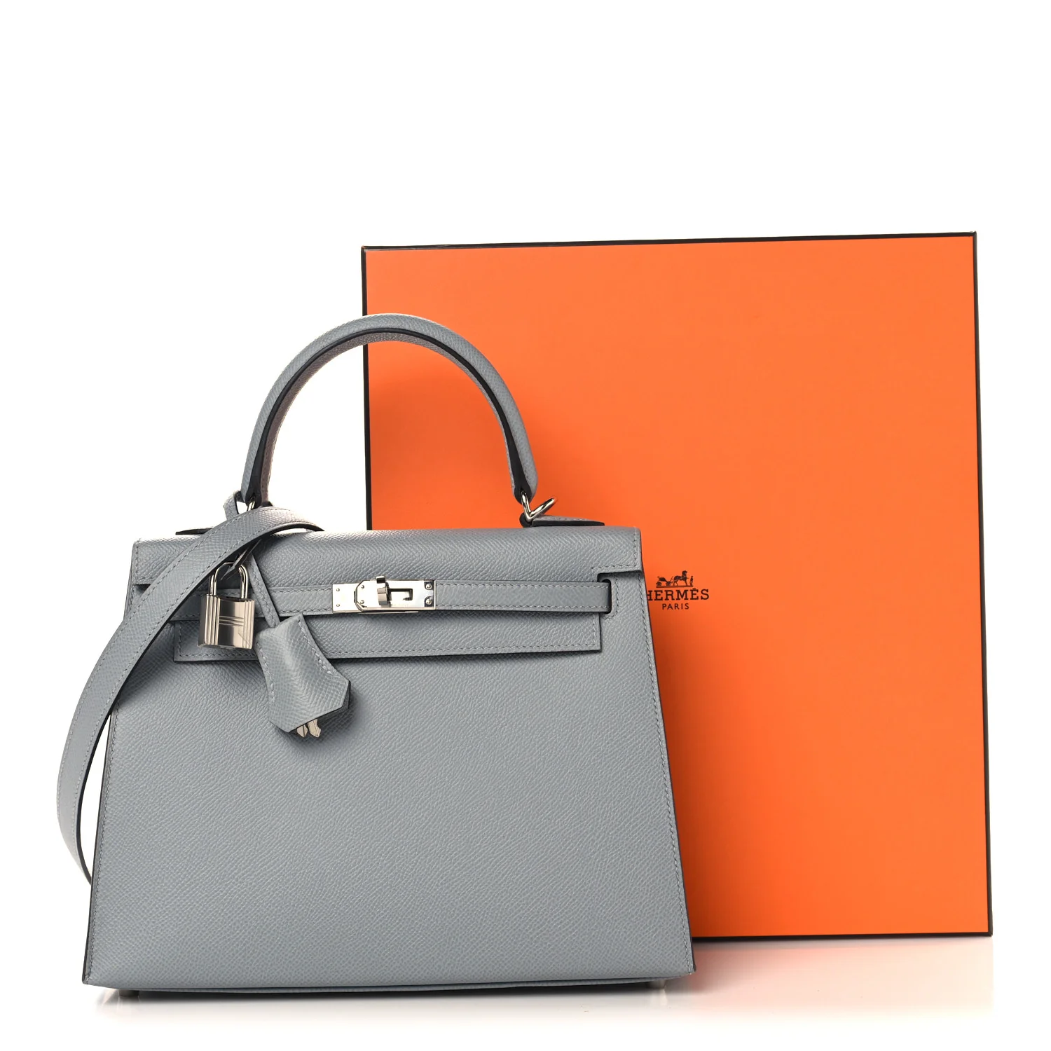 Epsom Kelly Sellier 25 Gris Pantin - Top Club