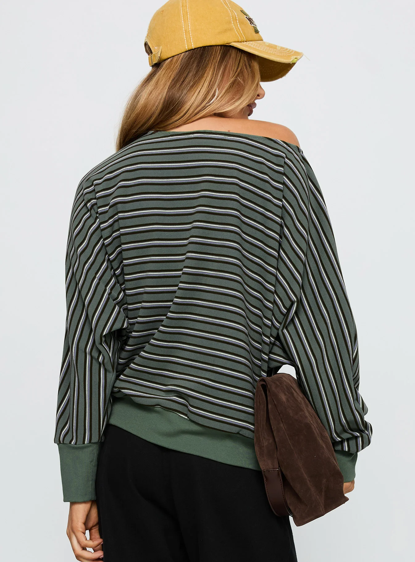 Zaylah Contrast Cuff Jumper Green