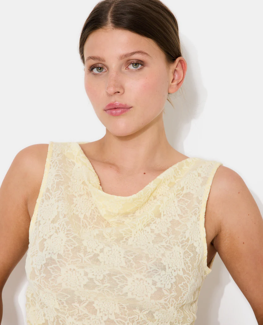 Pimkie Top sans manches effet jacquard motif fleurs