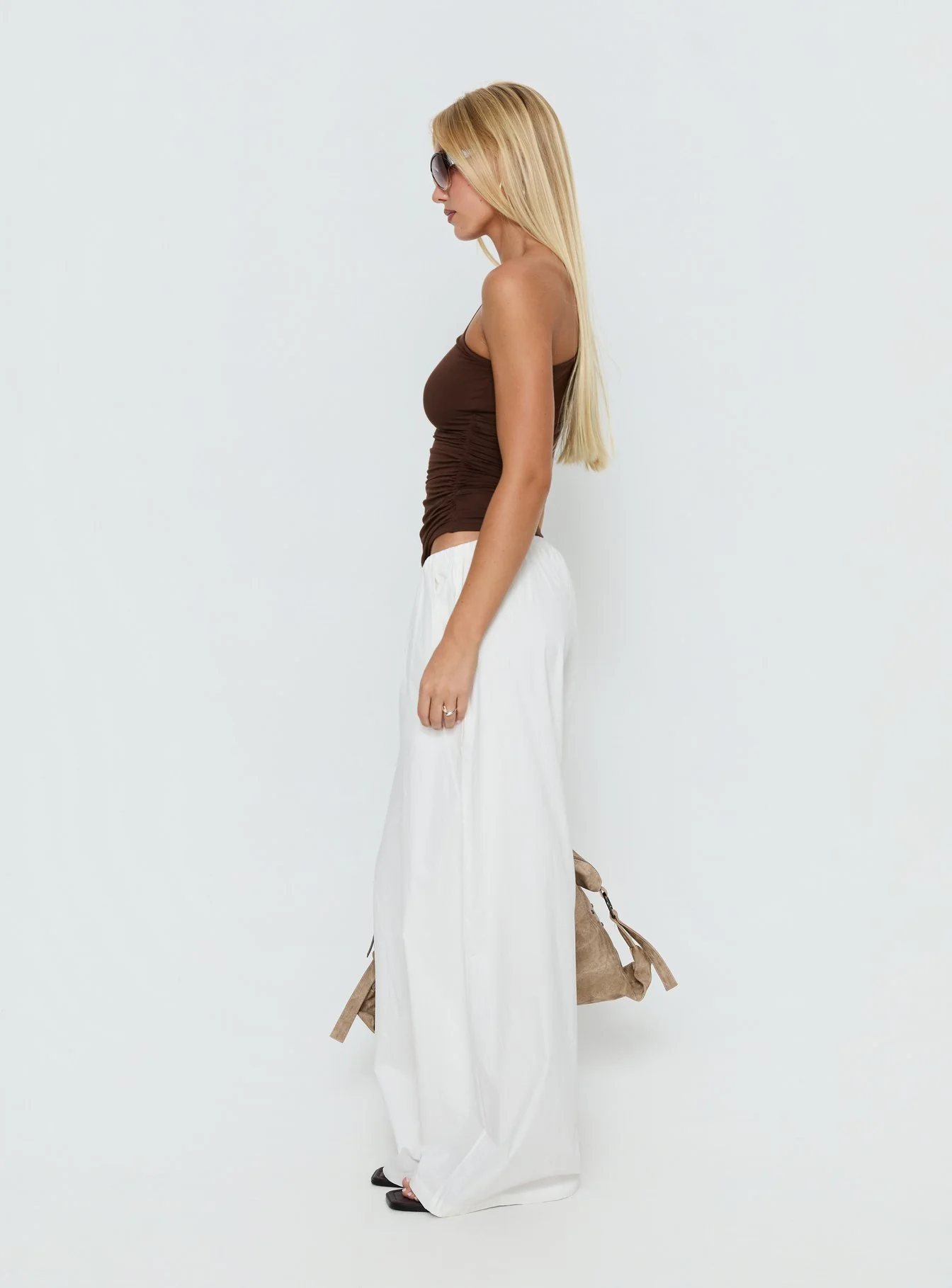 Lunea Concealed Waistband Pants White