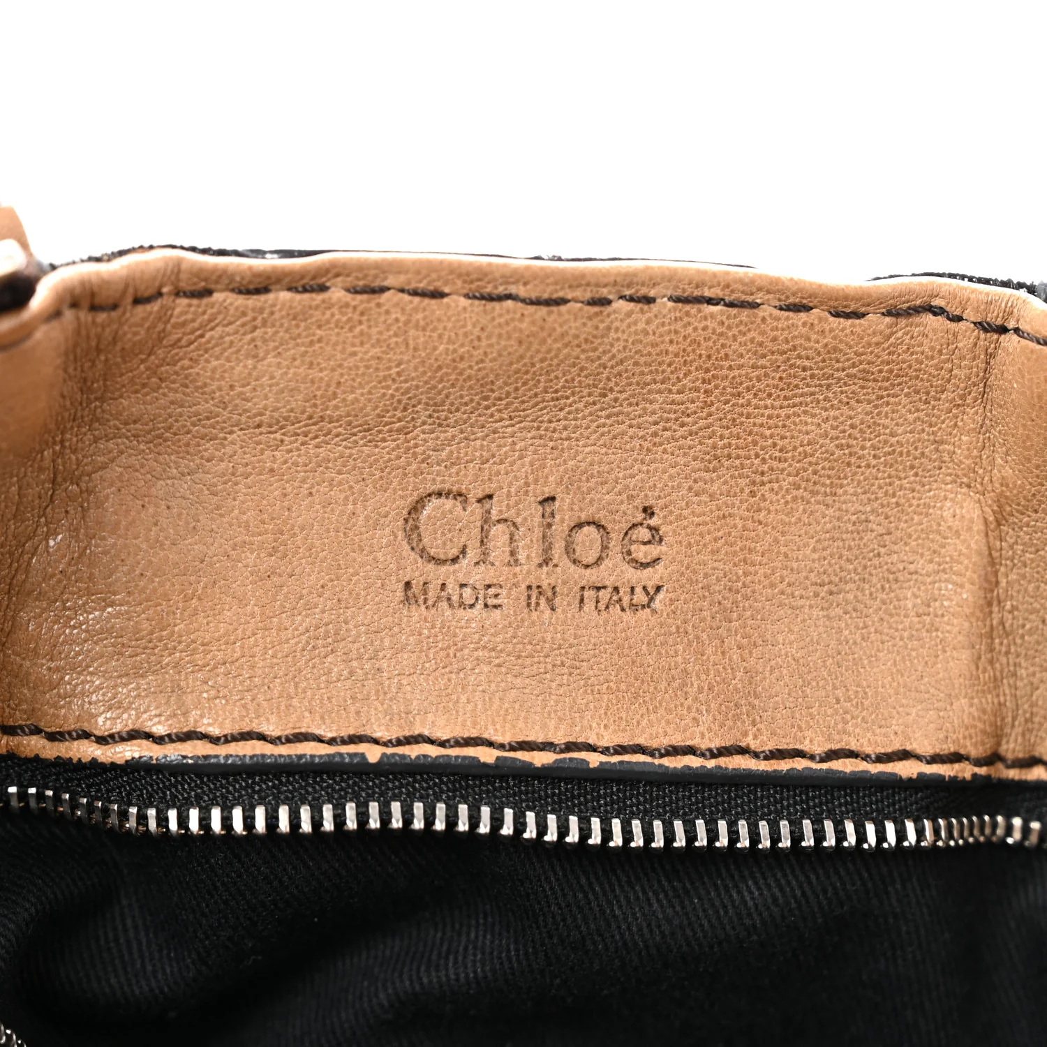 Patent Lambskin Medium Paddington Satchel Dark Brown - Top Club