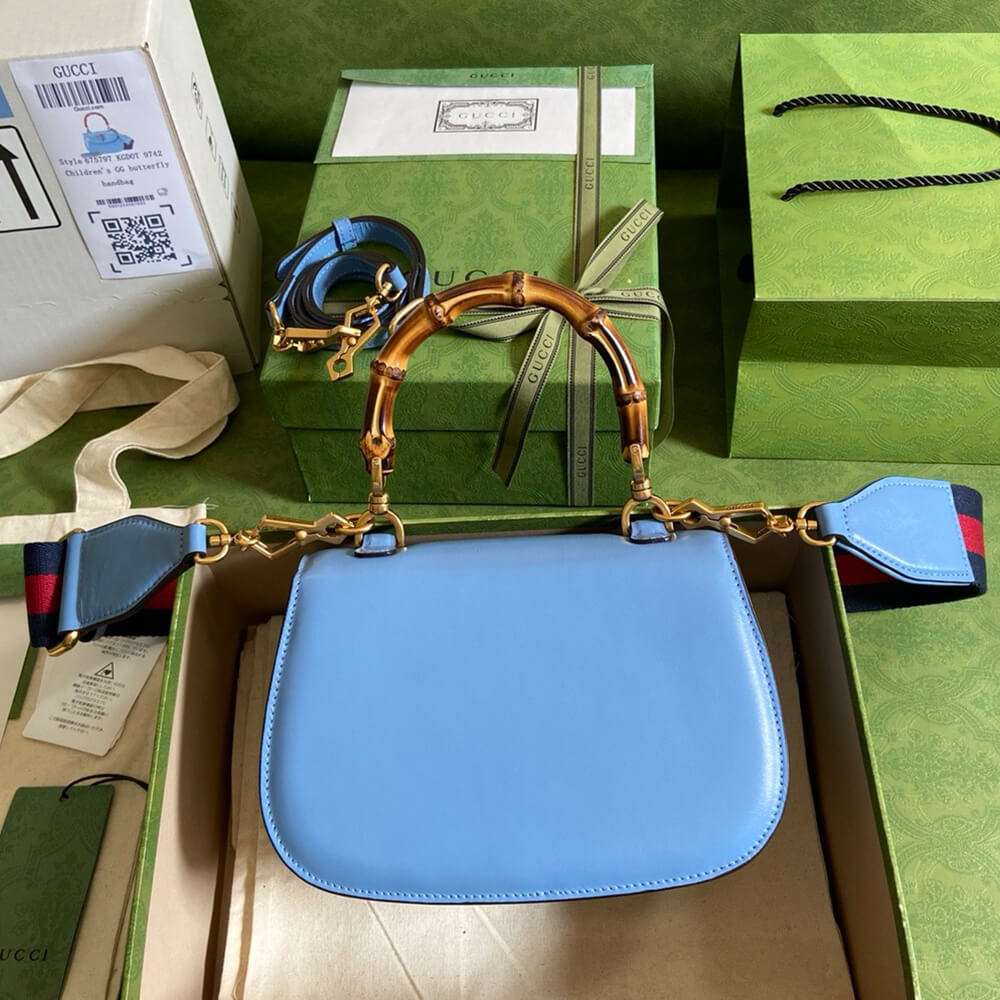GUCCI BAMBOO 1947 JUMBO GG SMALL TOP HANDLE BAG - Top Club