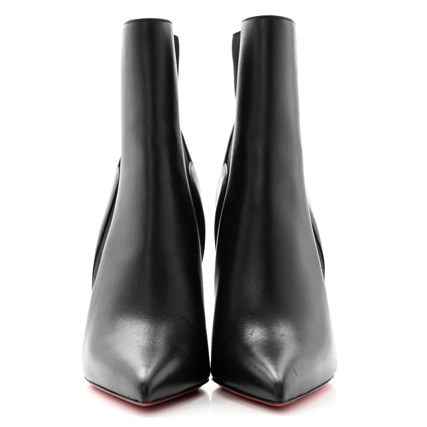 Calfskin Chelsea Chick 100 Stiletto Boots 38 Black
