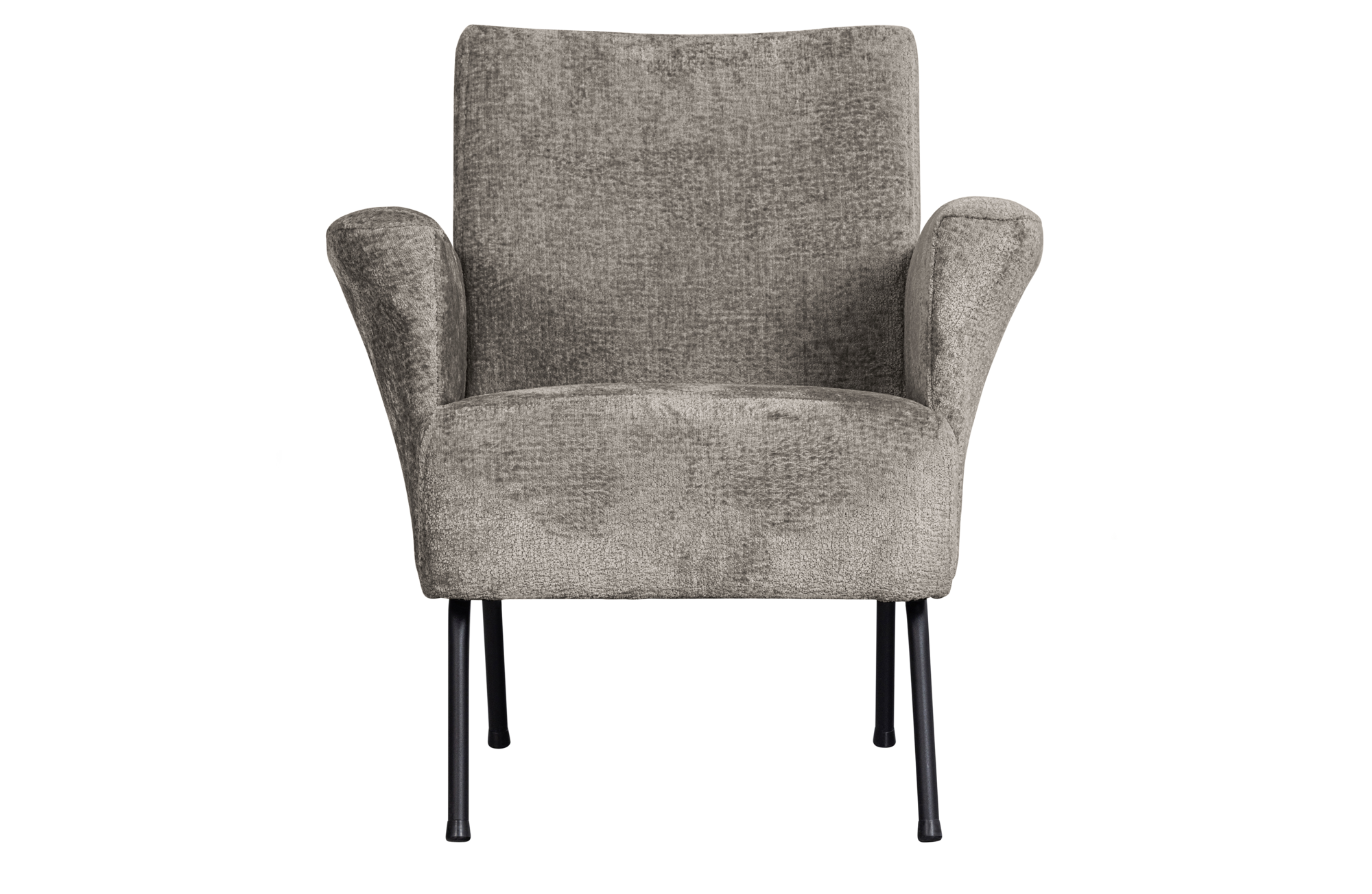 Fauteuil Muse taupe grof geweven stof