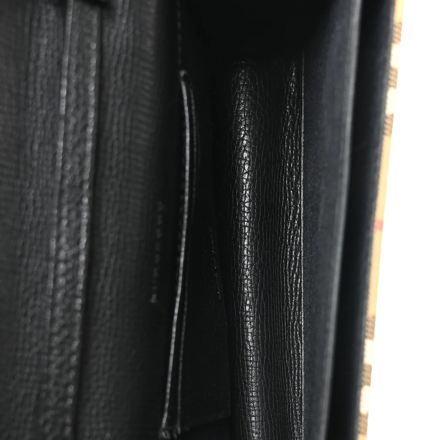 Derby Calfskin House Check Small Macken Crossbody Bag Black Archive Beige - Top Club