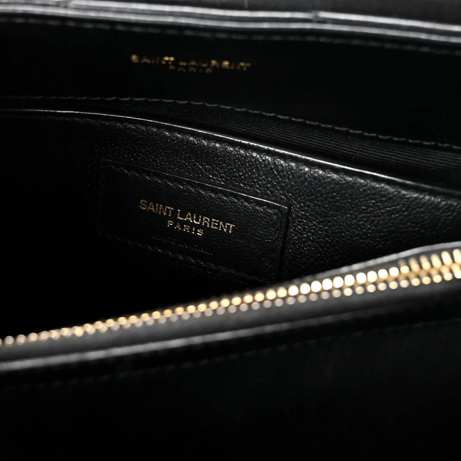 Calfskin Y Quilted Monogram Small Loulou Chain Satchel Black - Top Club