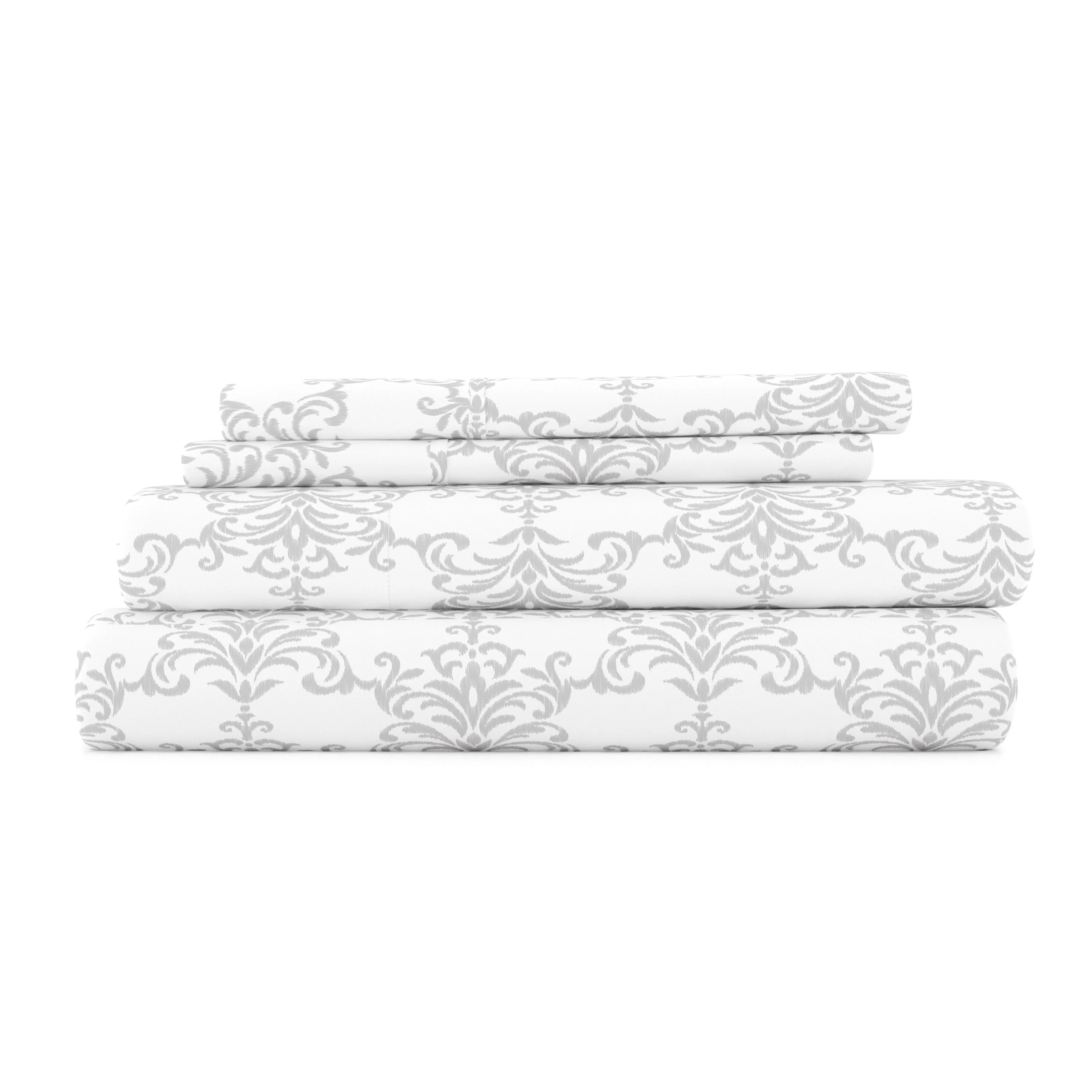 Soft Bouquet Pattern 4-Piece Sheet Set - Sale