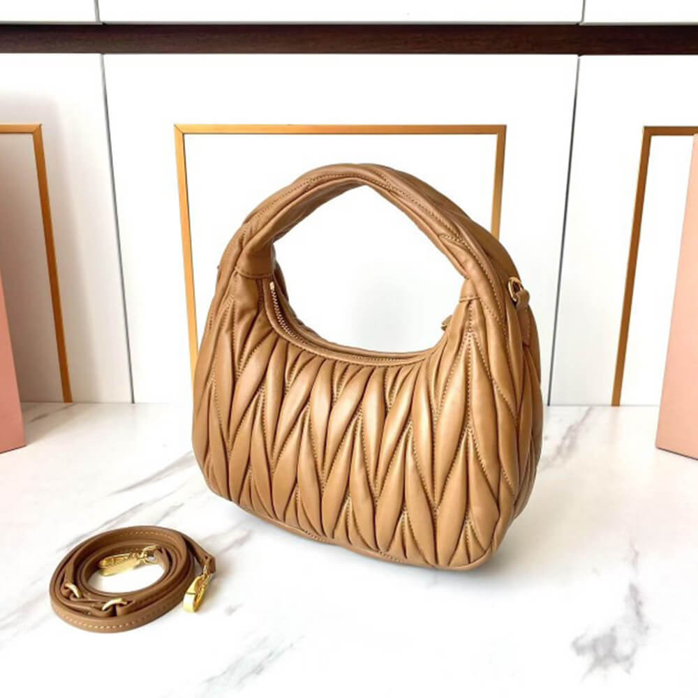Small Wander matelasse nappa leather hobo bag(HIGH-END GRADE) - Top Club