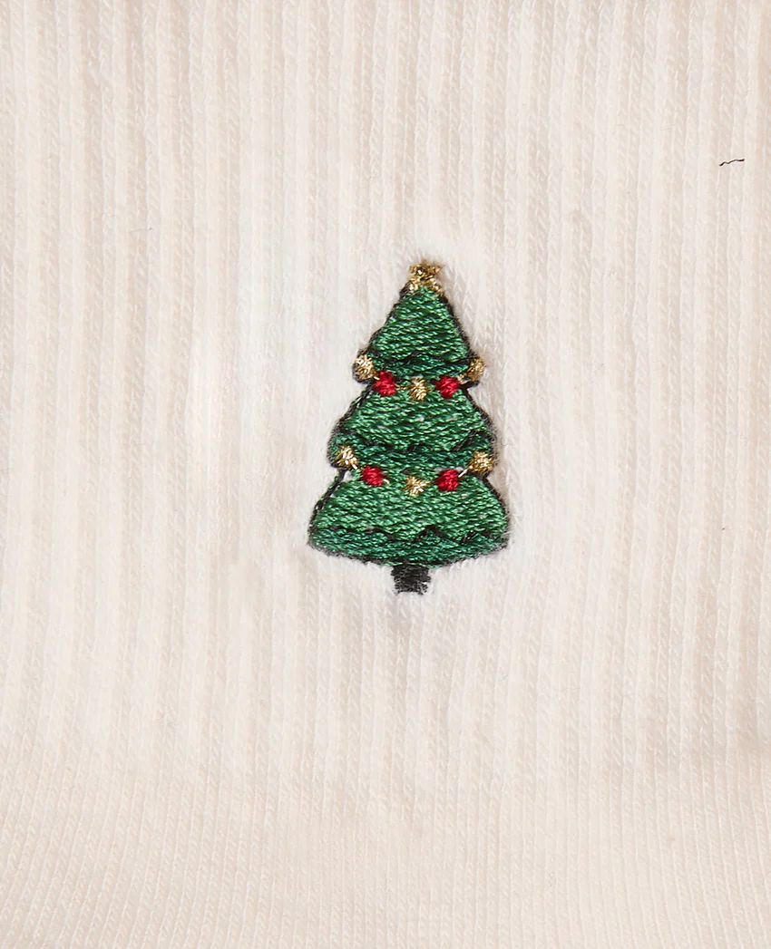 Pimkie Paire de chaussettes avec broderie sapin de Noël