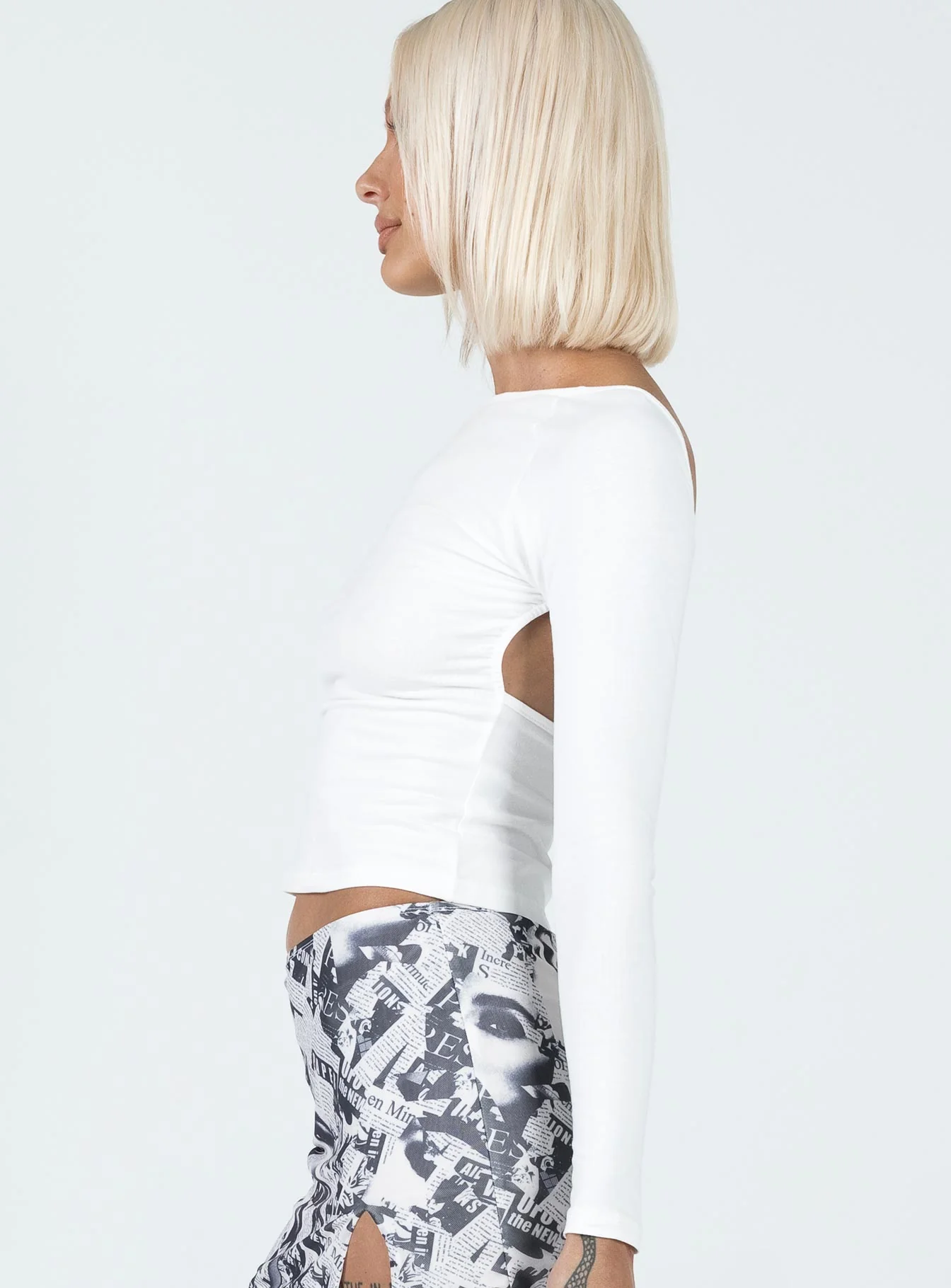 Rixie Long Sleeve Top White