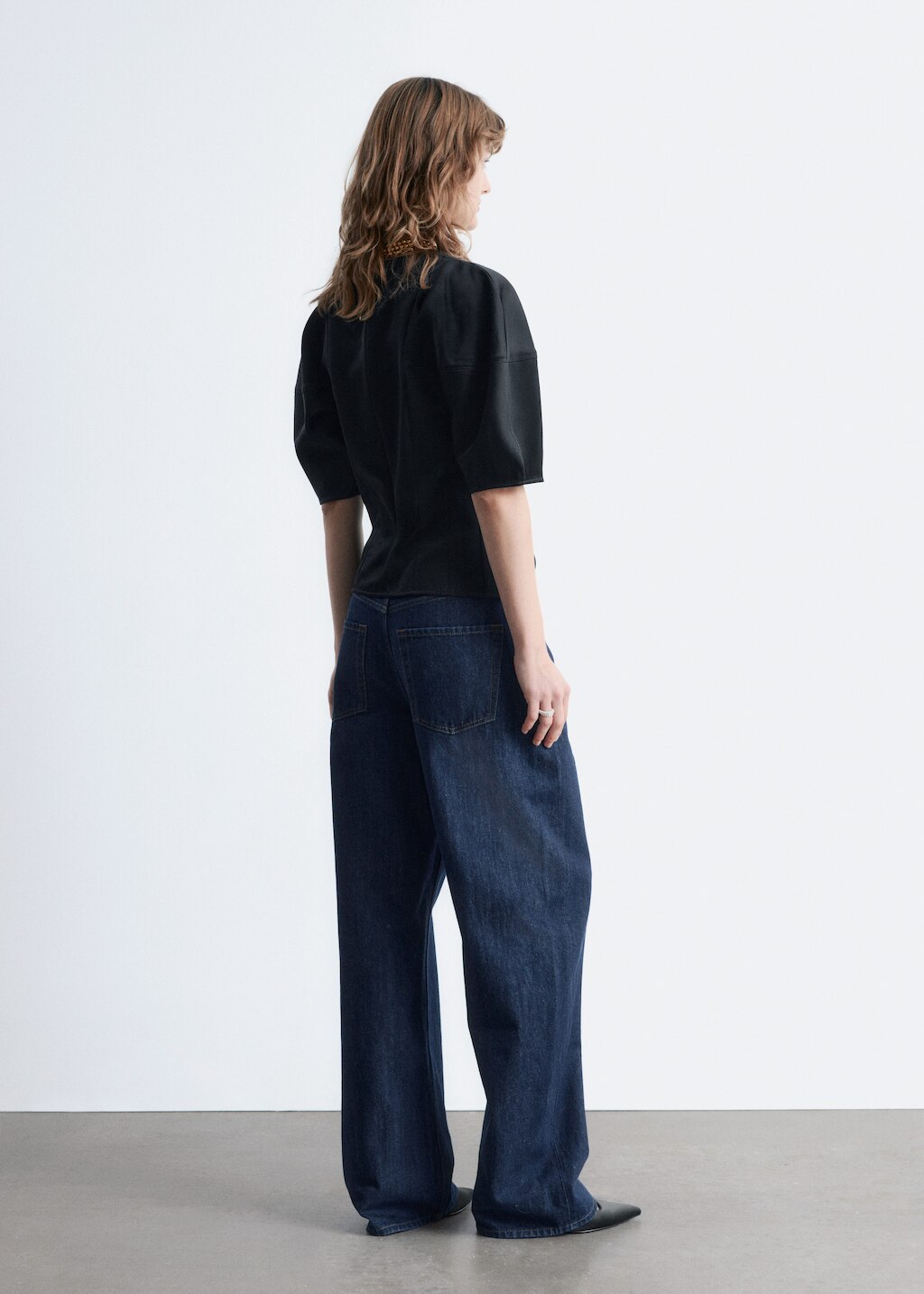 & Other Stories SATIN PUFF-SLEEVE TOP