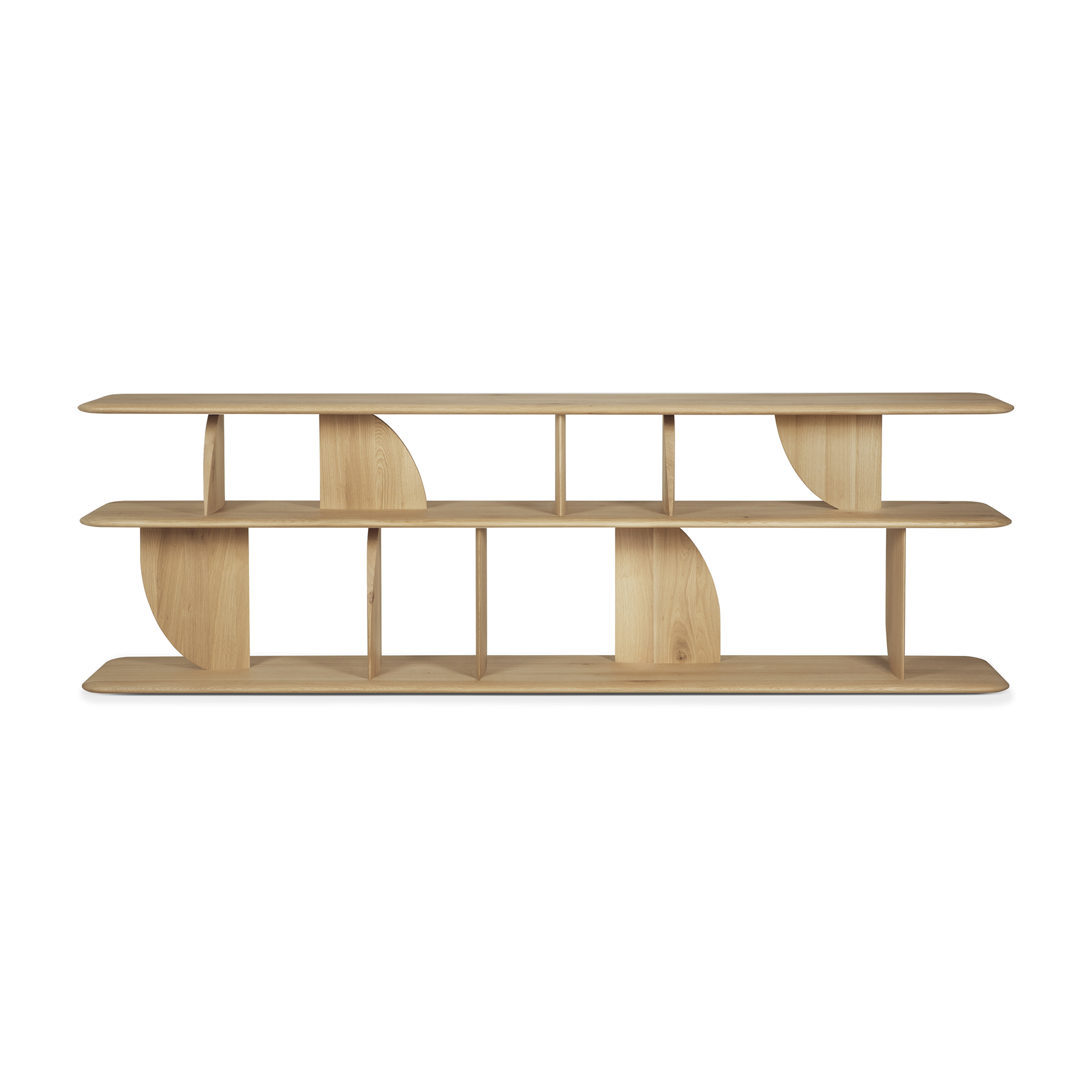 Geometric zitbank console - 210x35xh67 - eiken
