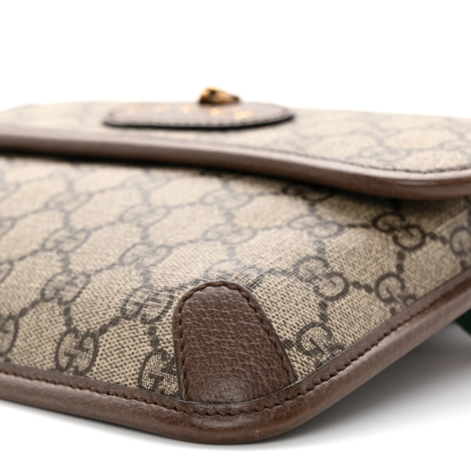 GG Supreme Monogram Neo Vintage Web Belt Bag Brown - Top Club