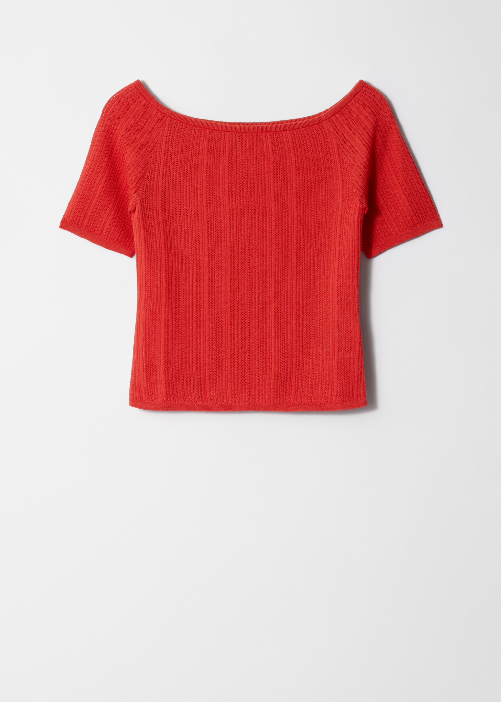 & Other Stories RIB-KNIT OFF-SHOULDER TOP