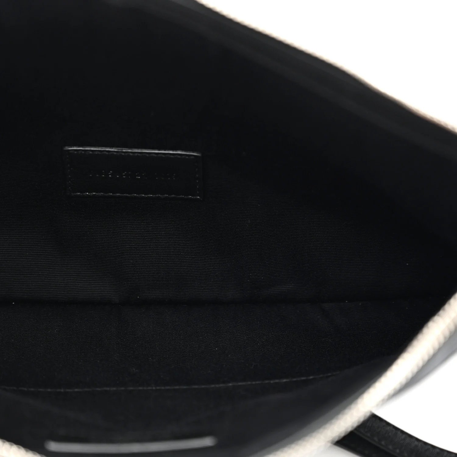 Linen Canvas Rive Gouche Zipped Pouch Black - Top Club