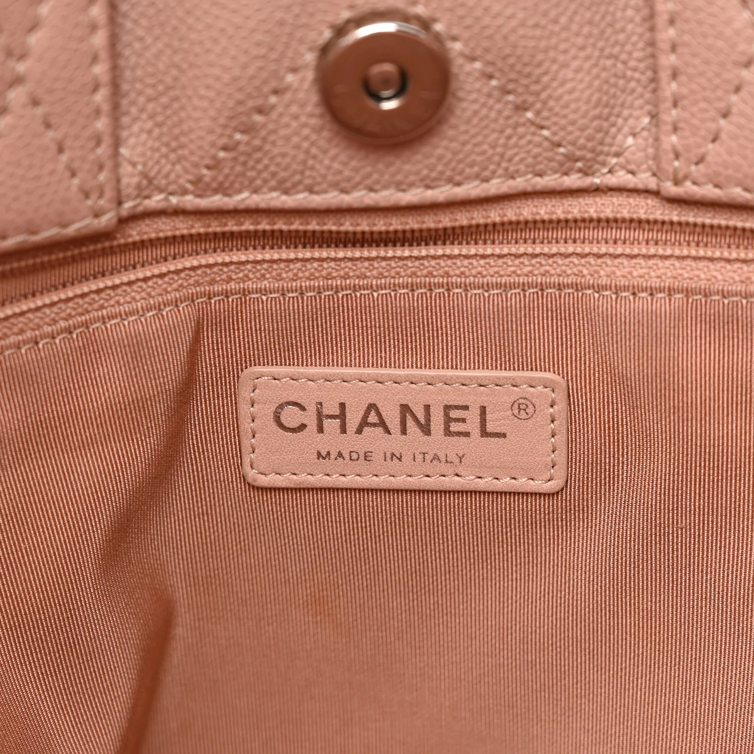 Caviar Quilted Shopping Tote Pink - Top Club