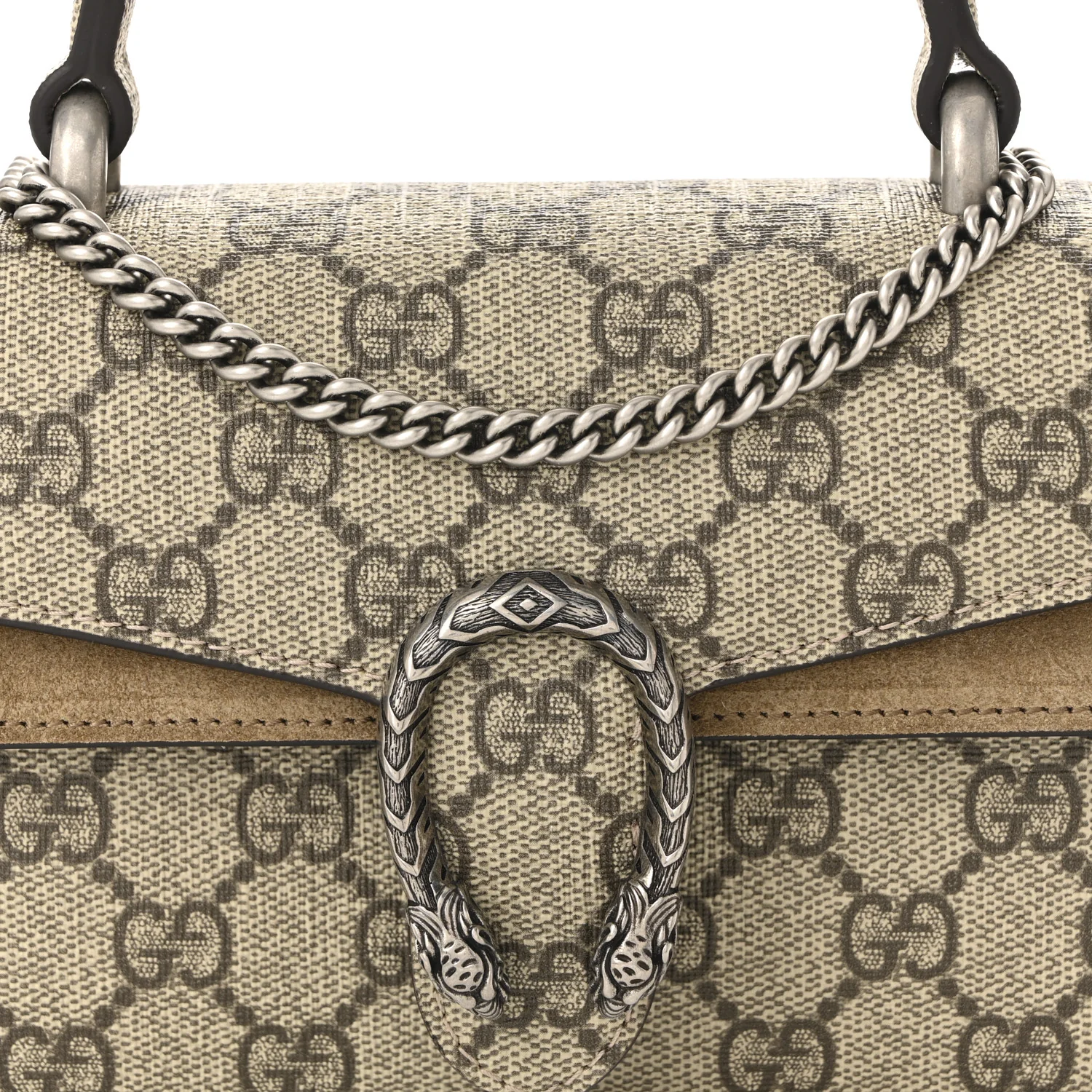 GG Supreme Monogram Mini Dionysus Top Handle Bag Taupe - Top Club